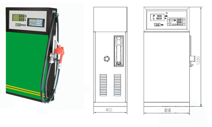 HOM型加油機安裝尺寸圖